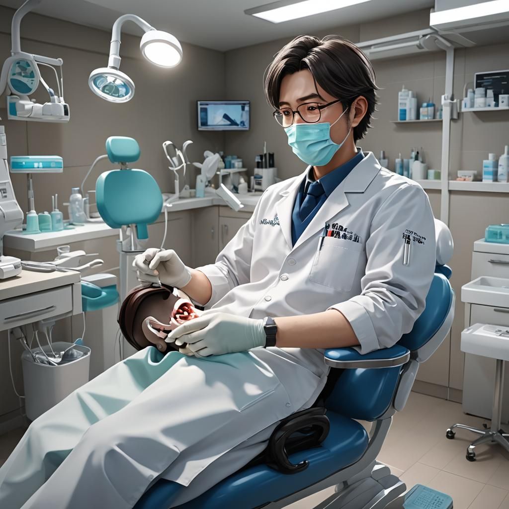Anime-Style 3D Dentist in High Detail