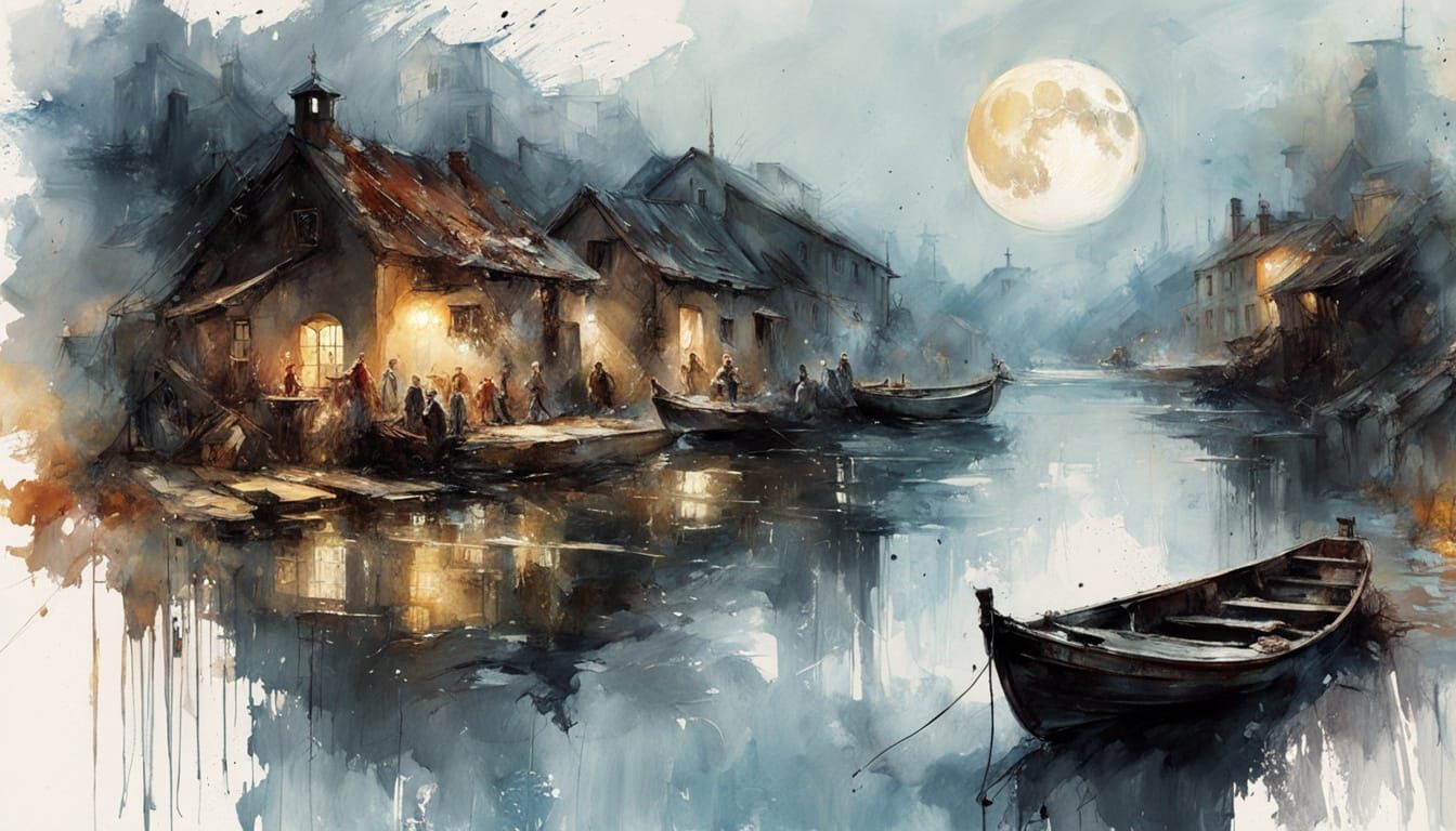 Cascading Italian Village: Watercolor Summer Dream