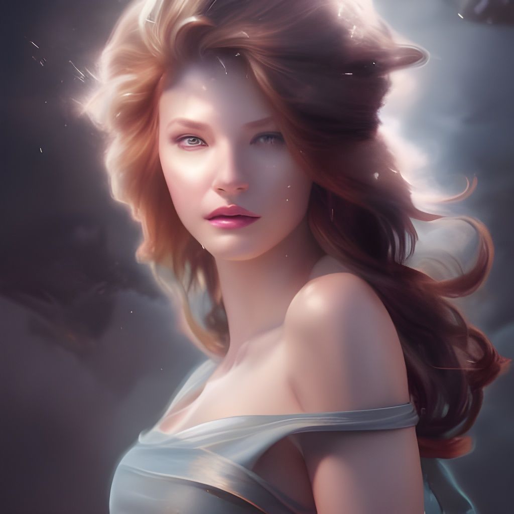 Electric Princess Portrait with Lightning and Sparks