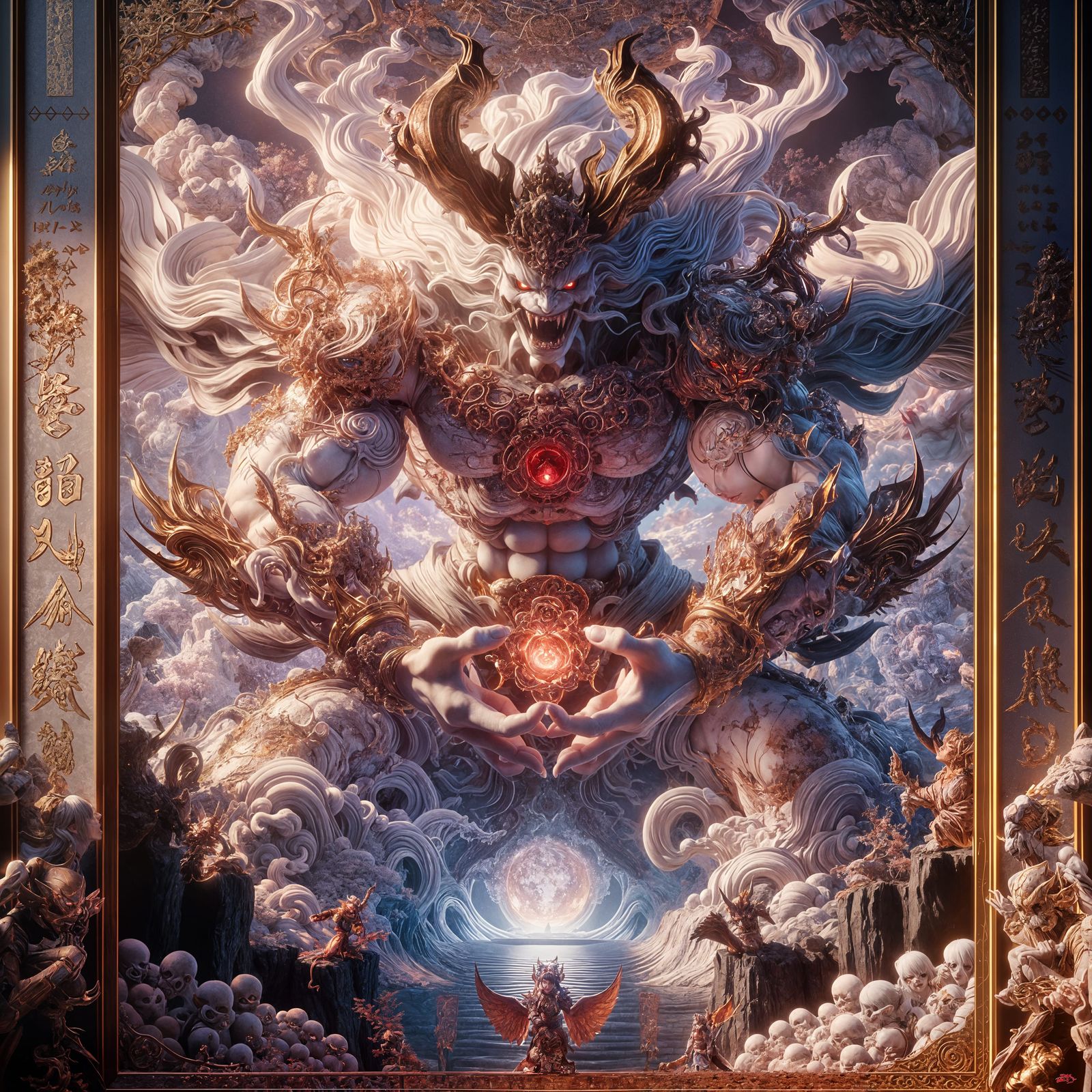 Illustrious Oni Power in 3D Anime Style