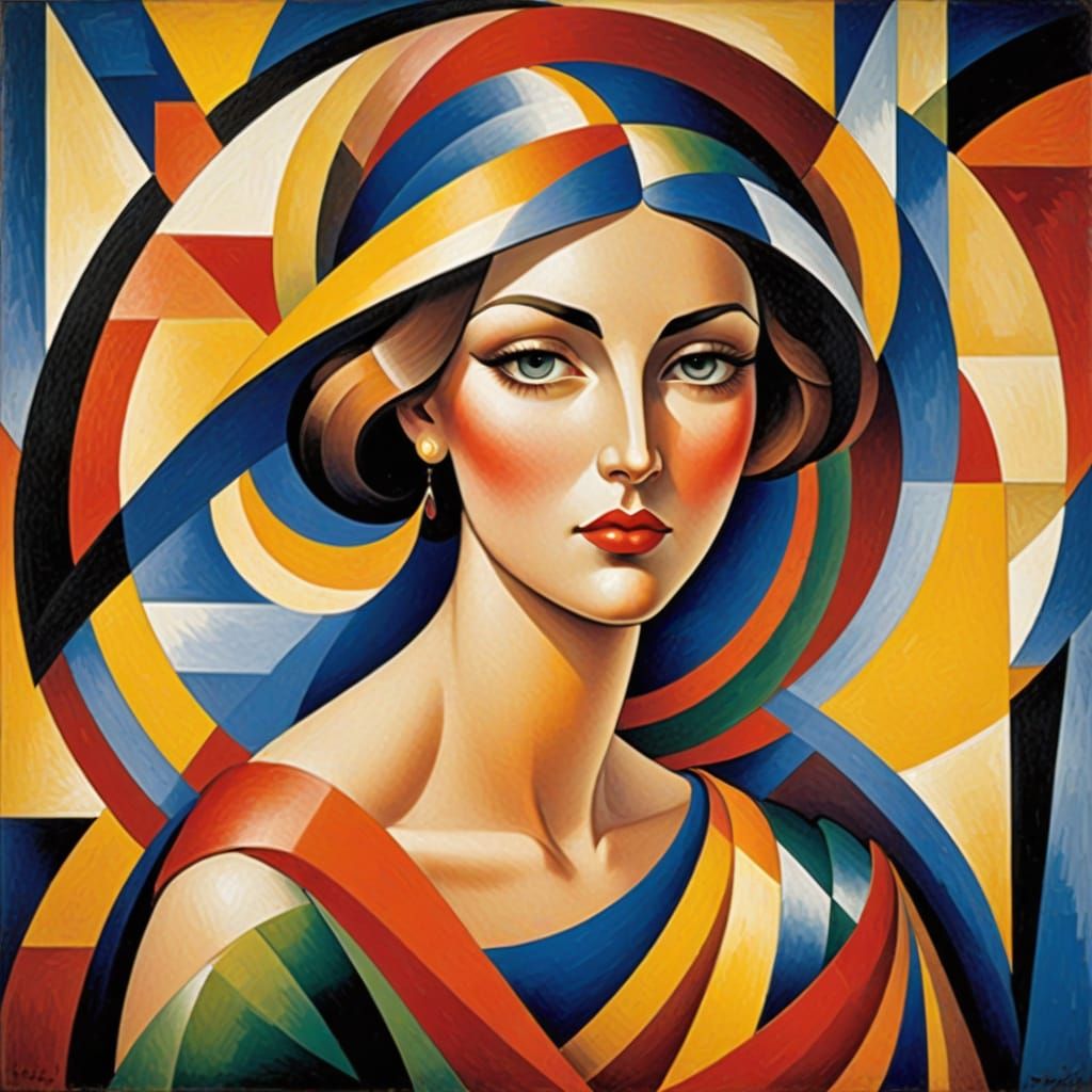 Surrealistic Portraits of Inner Beauty in Abstract Cubism St...