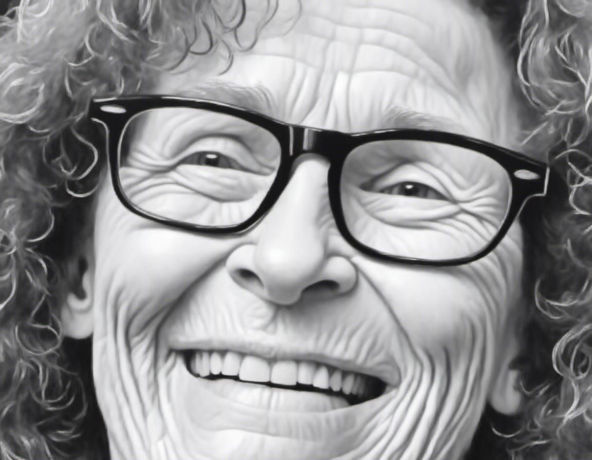 Striking Charcoal Portrait in Black and White