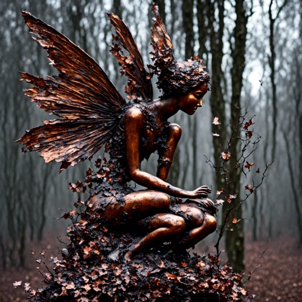 Corroded Fairy Statue