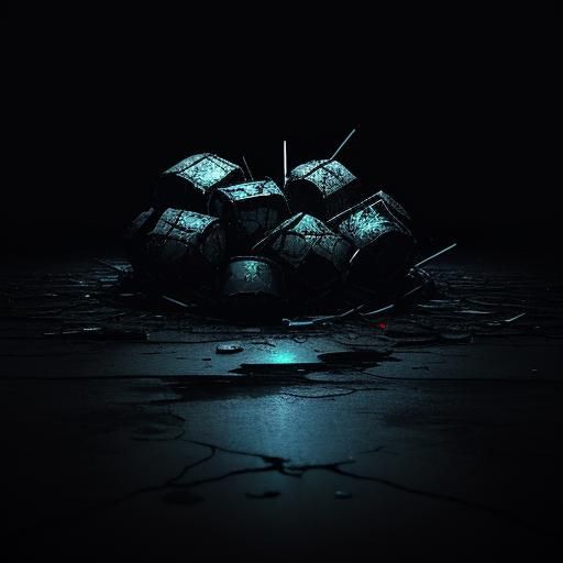 Surreal Horror: Broken Coke Bottle Reveals Toxic Heart