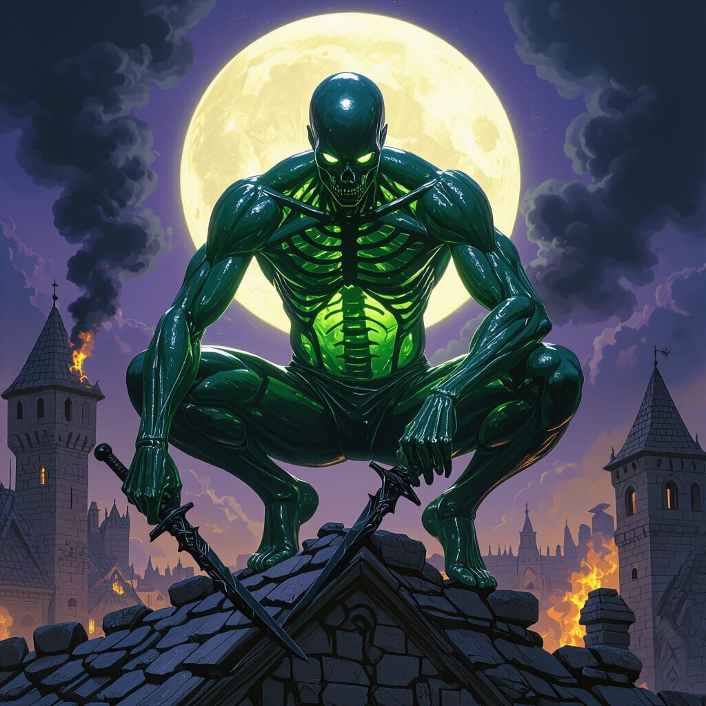 Gelatinous Rogue Infiltrates Castle in Dark Fantasy