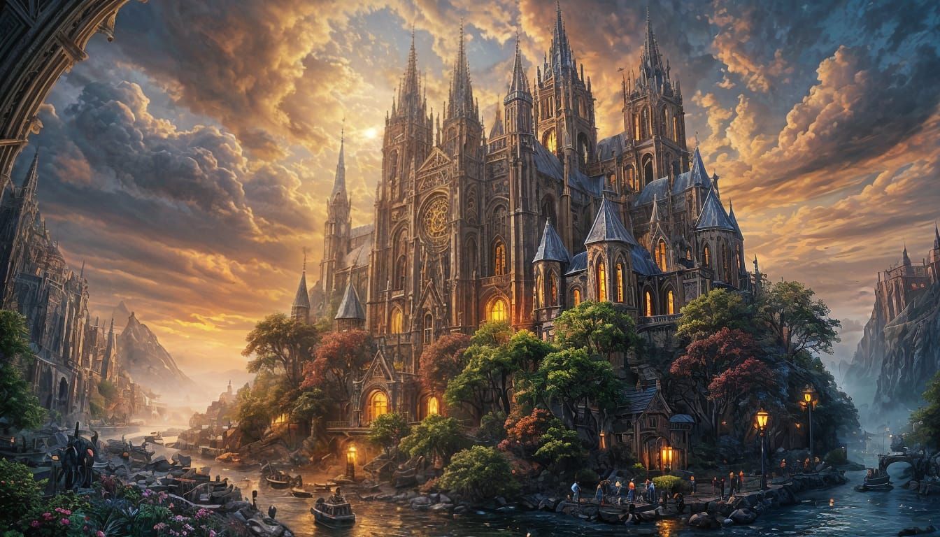 Clockwork Cathedral: Gothic Gears and Brass Lanterns