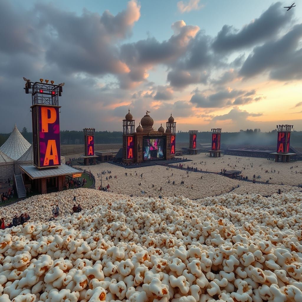 TOMORROWLAND FESTIVAL 
MADE OUT OF POPCORN