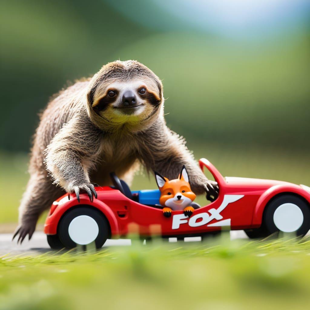 Sloth Outpaces Fox in a Thrilling Sprint