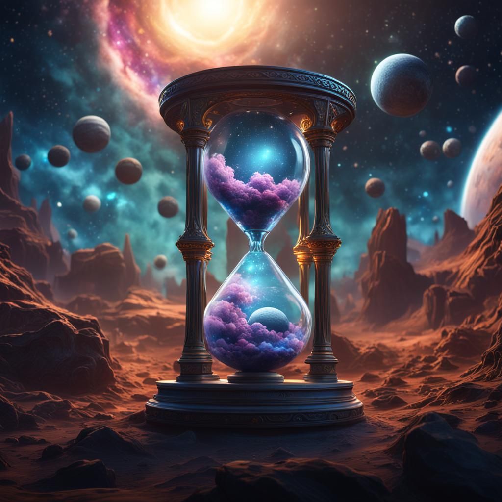 Magical Hourglass Microcosm: Nebulae and Galaxies