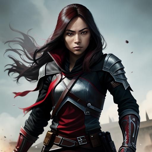 Girl Assassin: A Simple AI Image