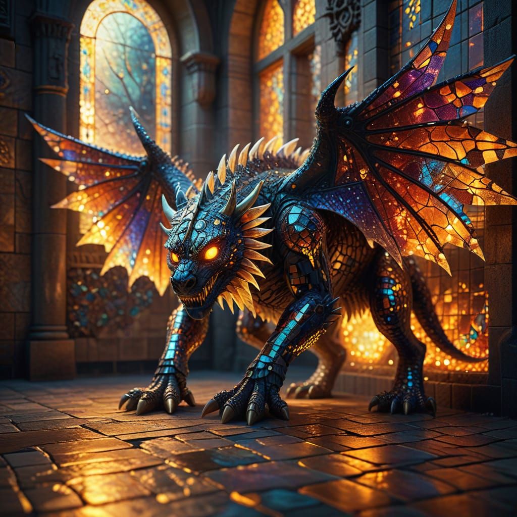 Gaudí-Inspired Mosaic Masterpiece Depicts Mystical Monster