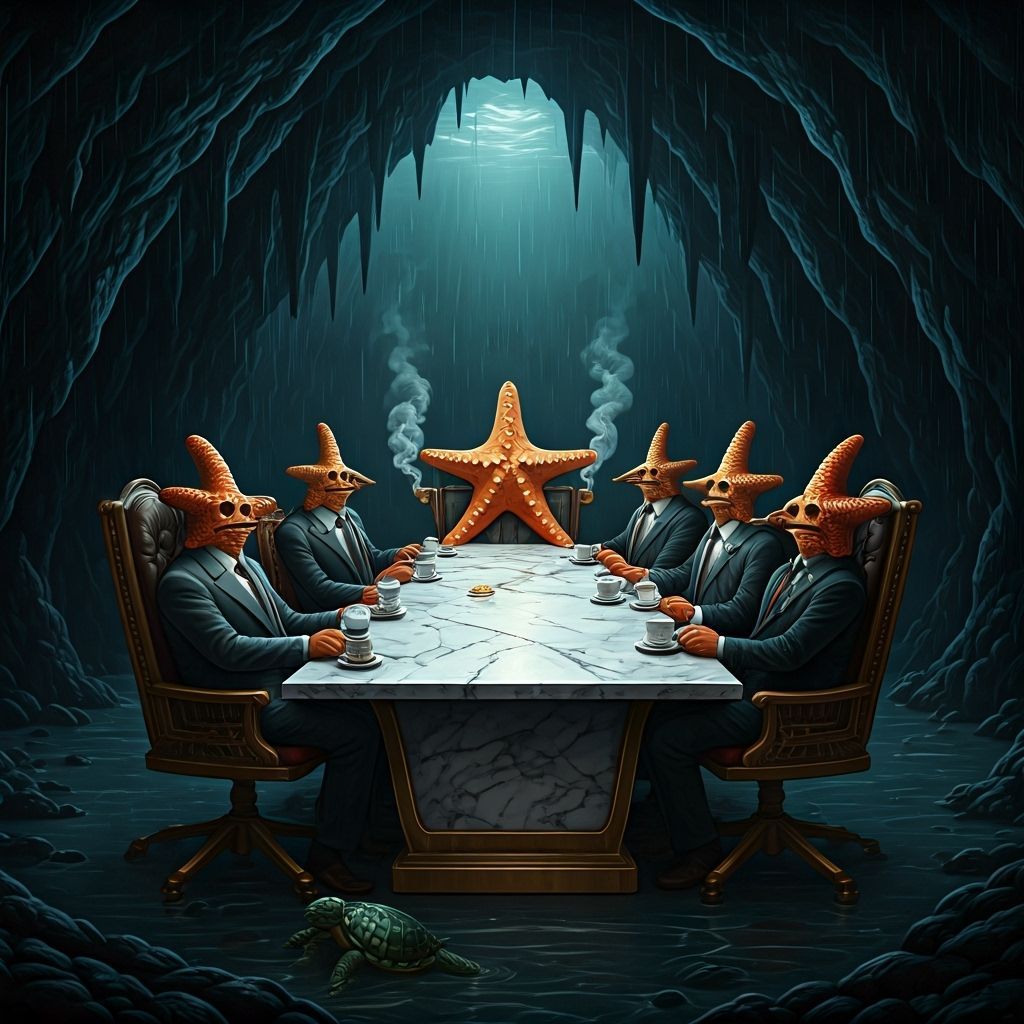 Secret Starfish Meeting in Rainy Cave