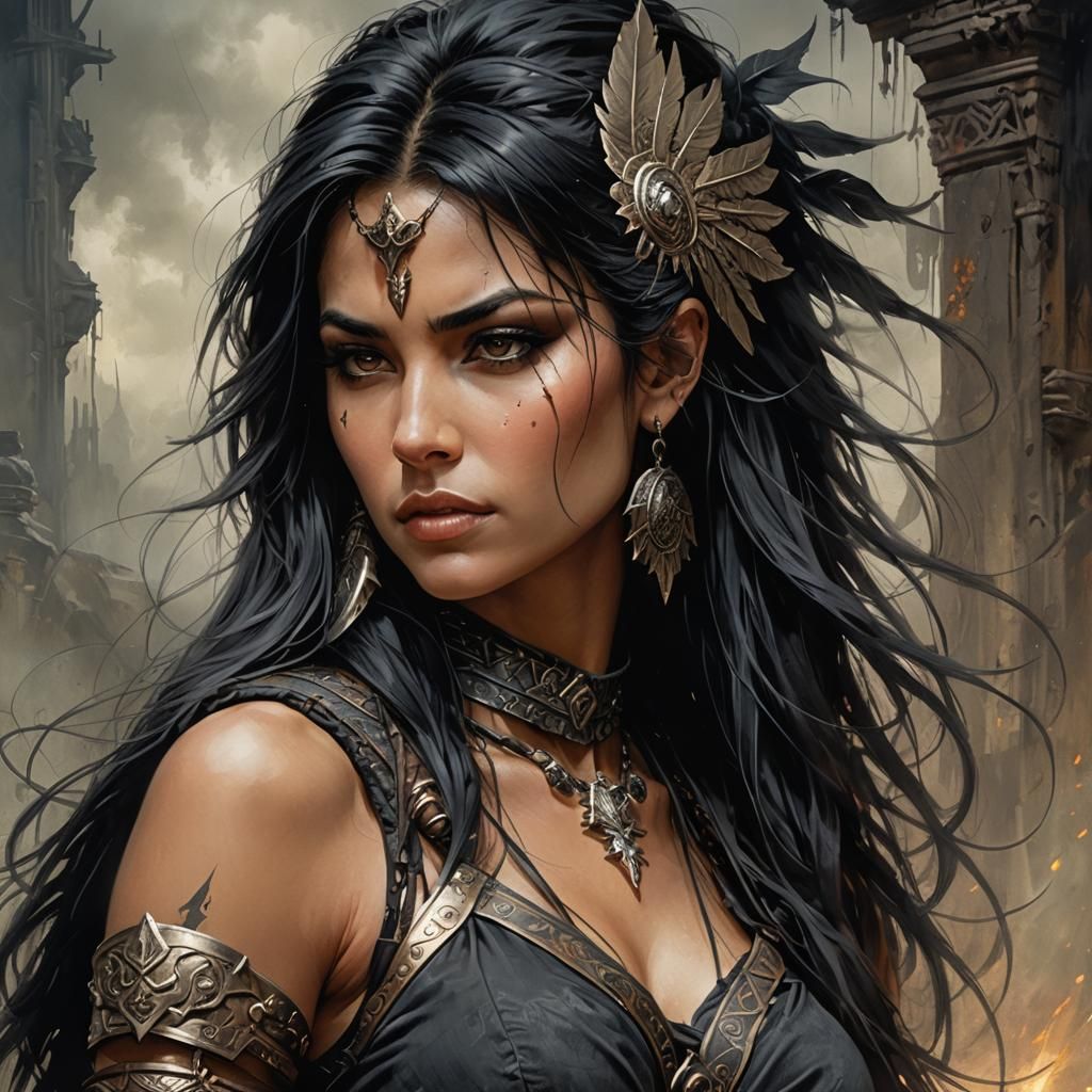 Amazon Warrior Concept Art in 8K Resolution