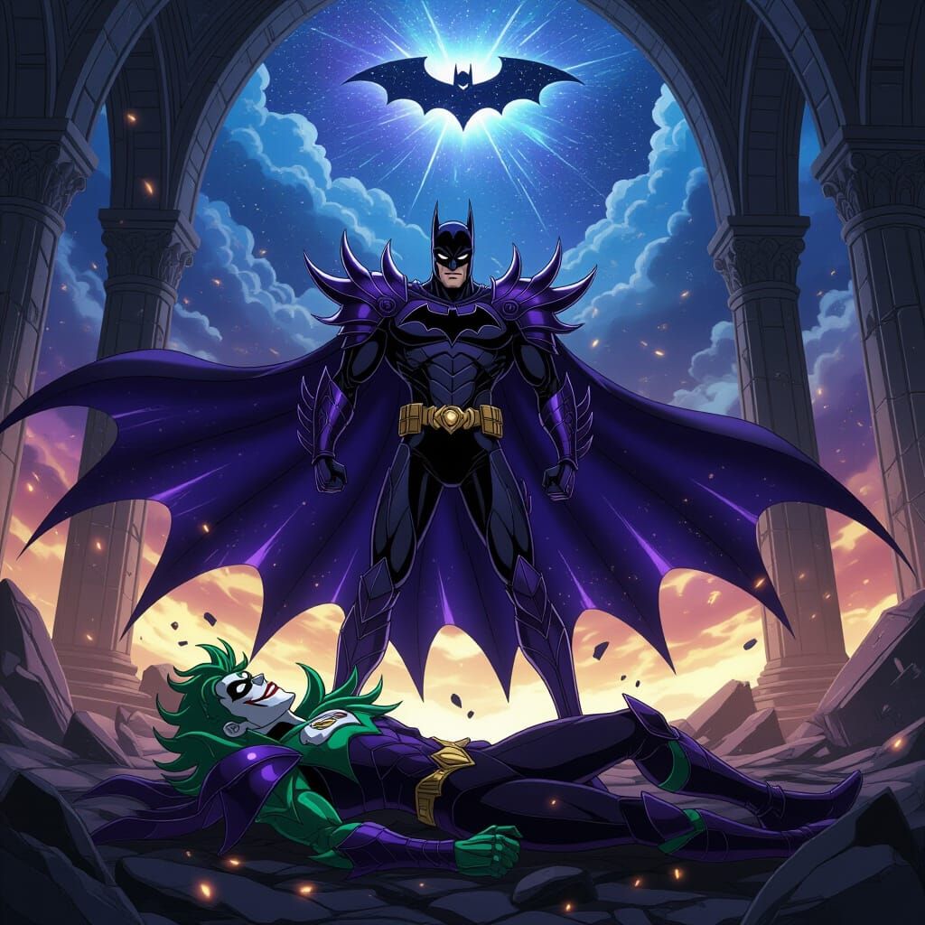 Batman Victorious as Dark Saint in Saint Seiya Style