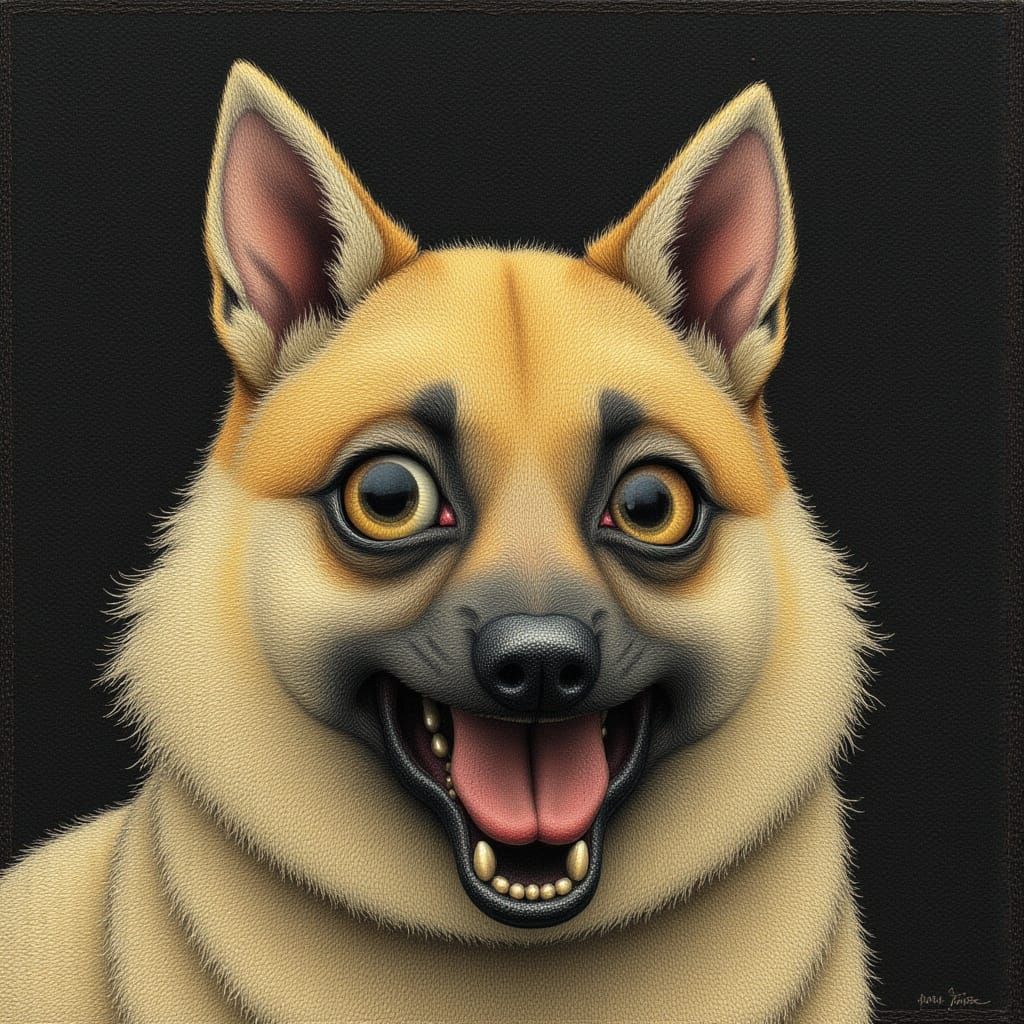 Abstract Art with Quirk and Linen Canvas Textures