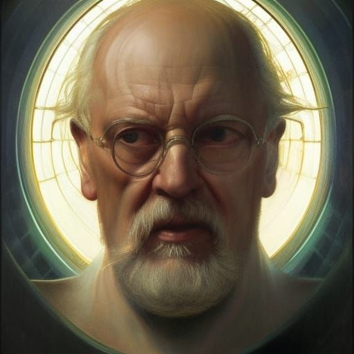 Carl Jung Portrait in William Blake Style