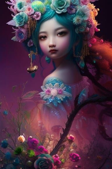 Candypunk Cupcake Character Portrait in Digital Art