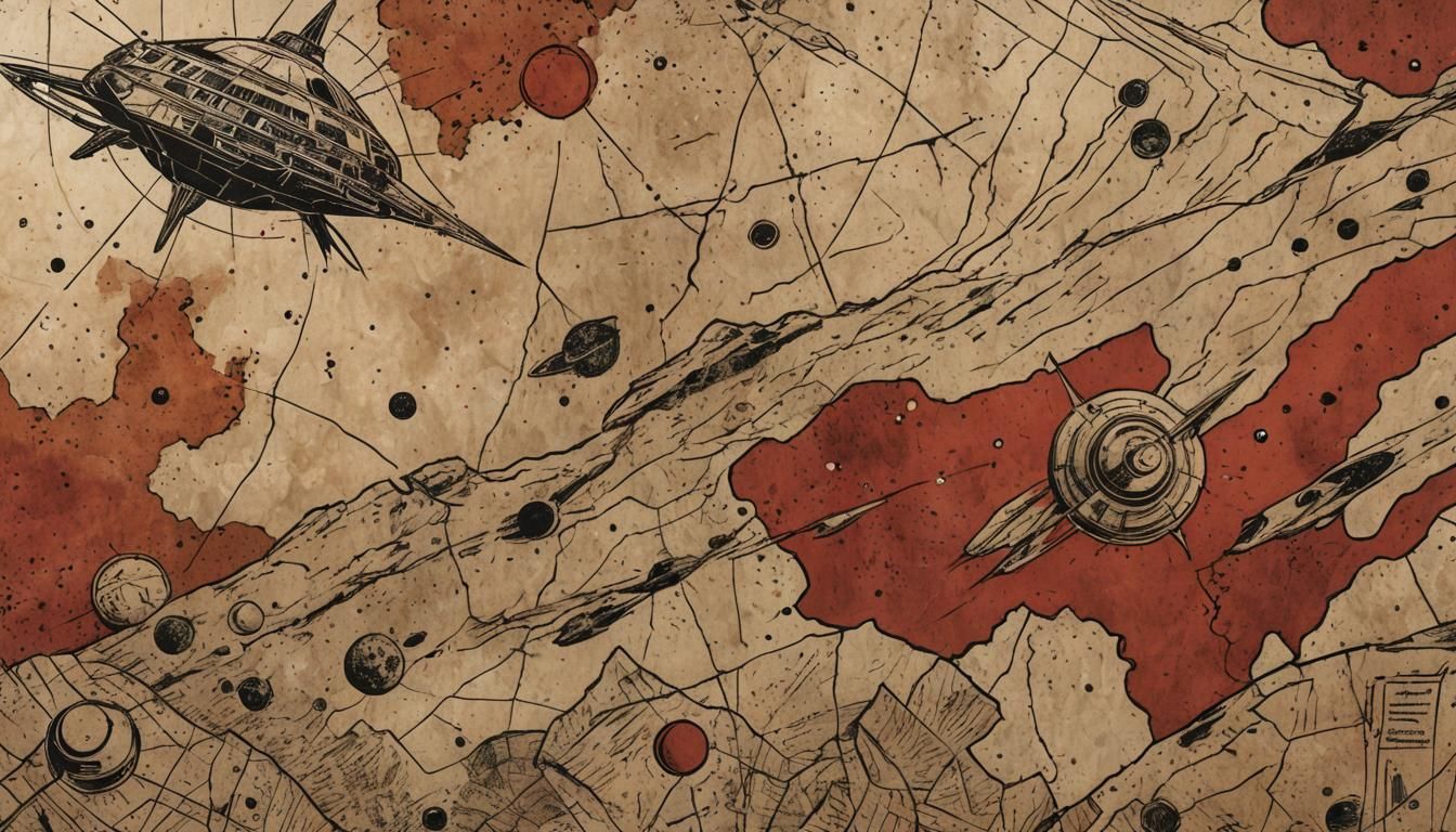 Retrofuturistic Comic Book Art of Ancient Mars