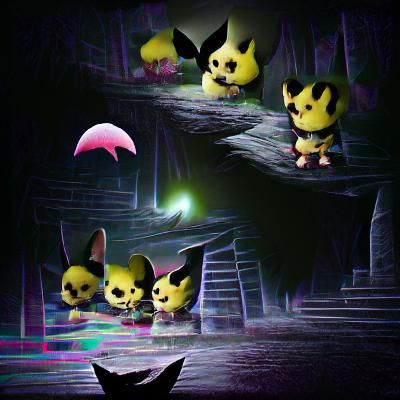 Pichu in a Dark, Shadowy Realm