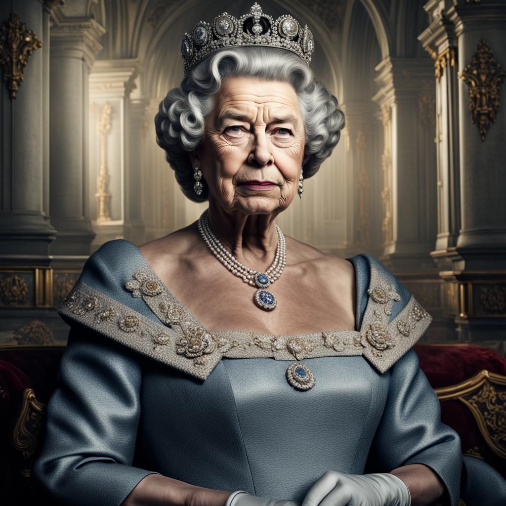 Hyperrealistic Portrait of Queen Elizabeth II
