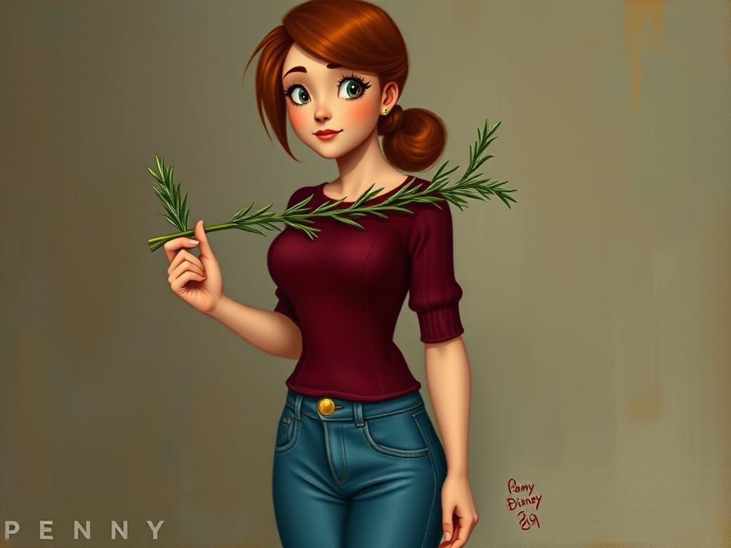 Penny Proud in Renaissance Style with Comical Rosemary