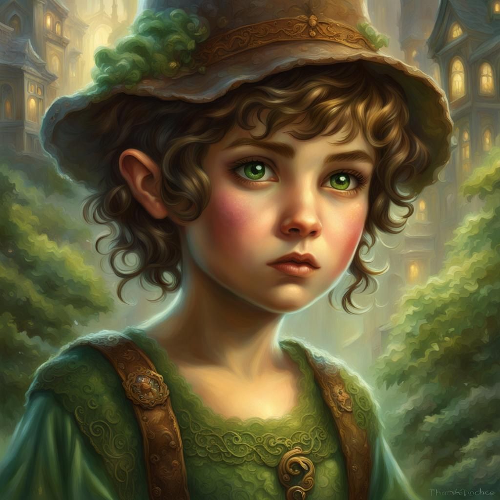 Ethereal Halfling Criminal in Fantasy Style