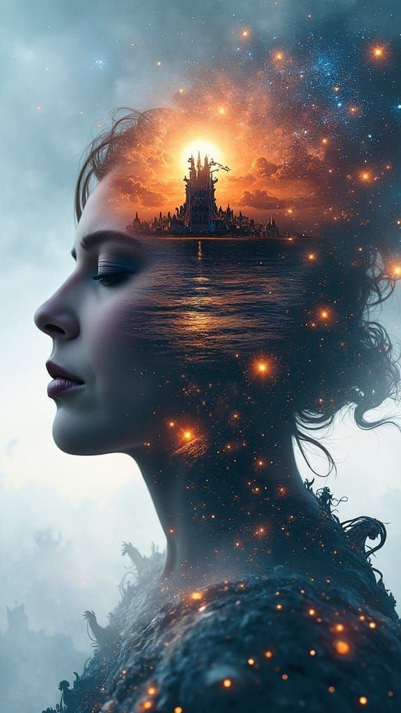 Cyberpunk Goddess in a Galaxy Kingdom