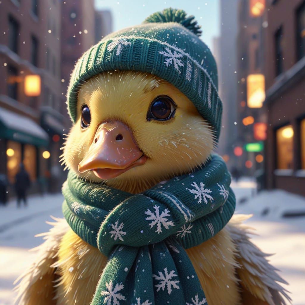 Anime Duckling in New York City