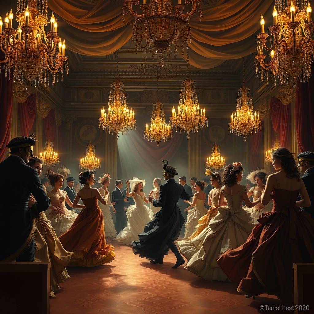 Baroque Masquerade Ball in Rococo Style