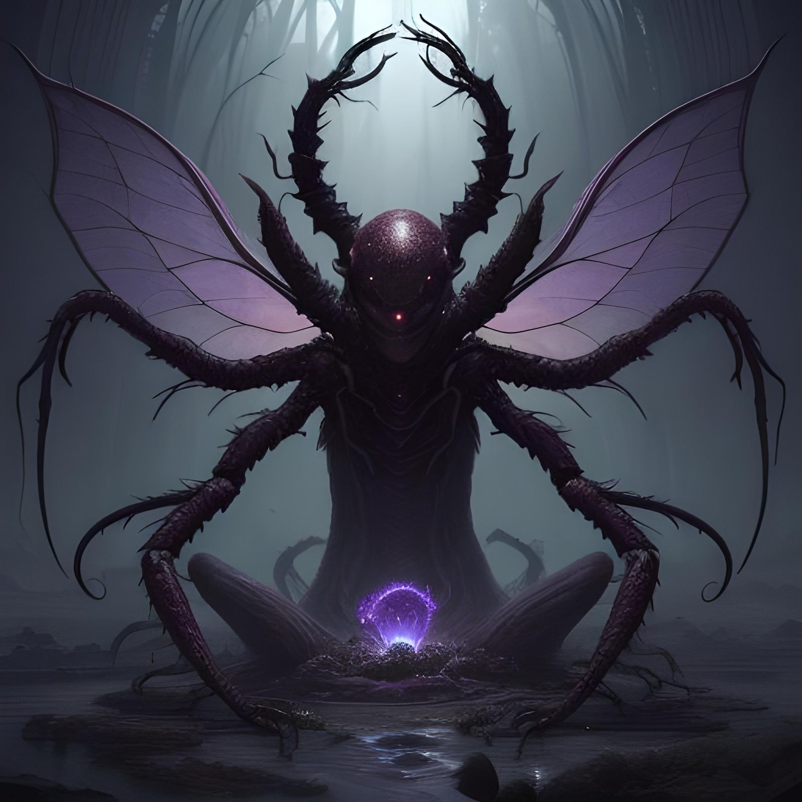 Primordial Alien Life in Stained Glass Terrarium