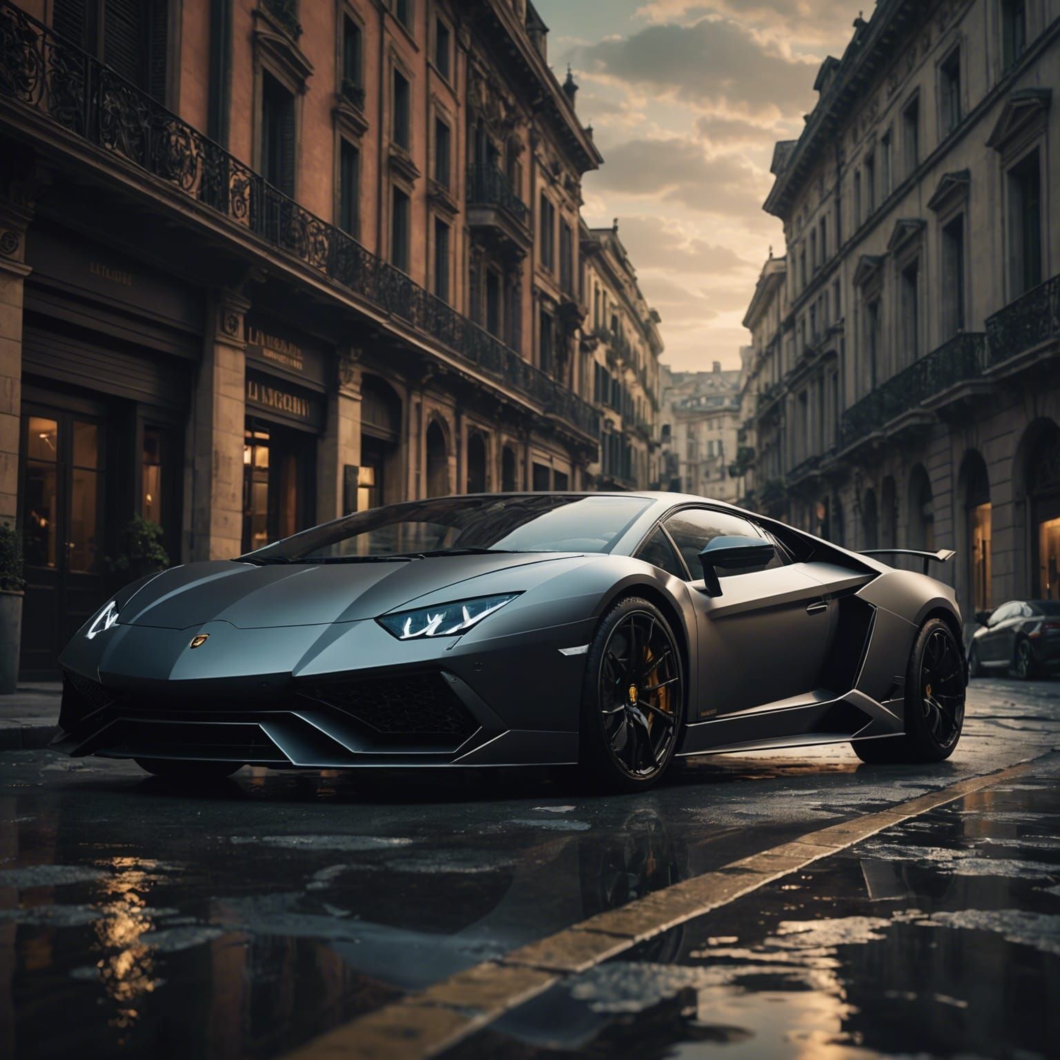 Epic Lamborghini Digital Matte Painting
