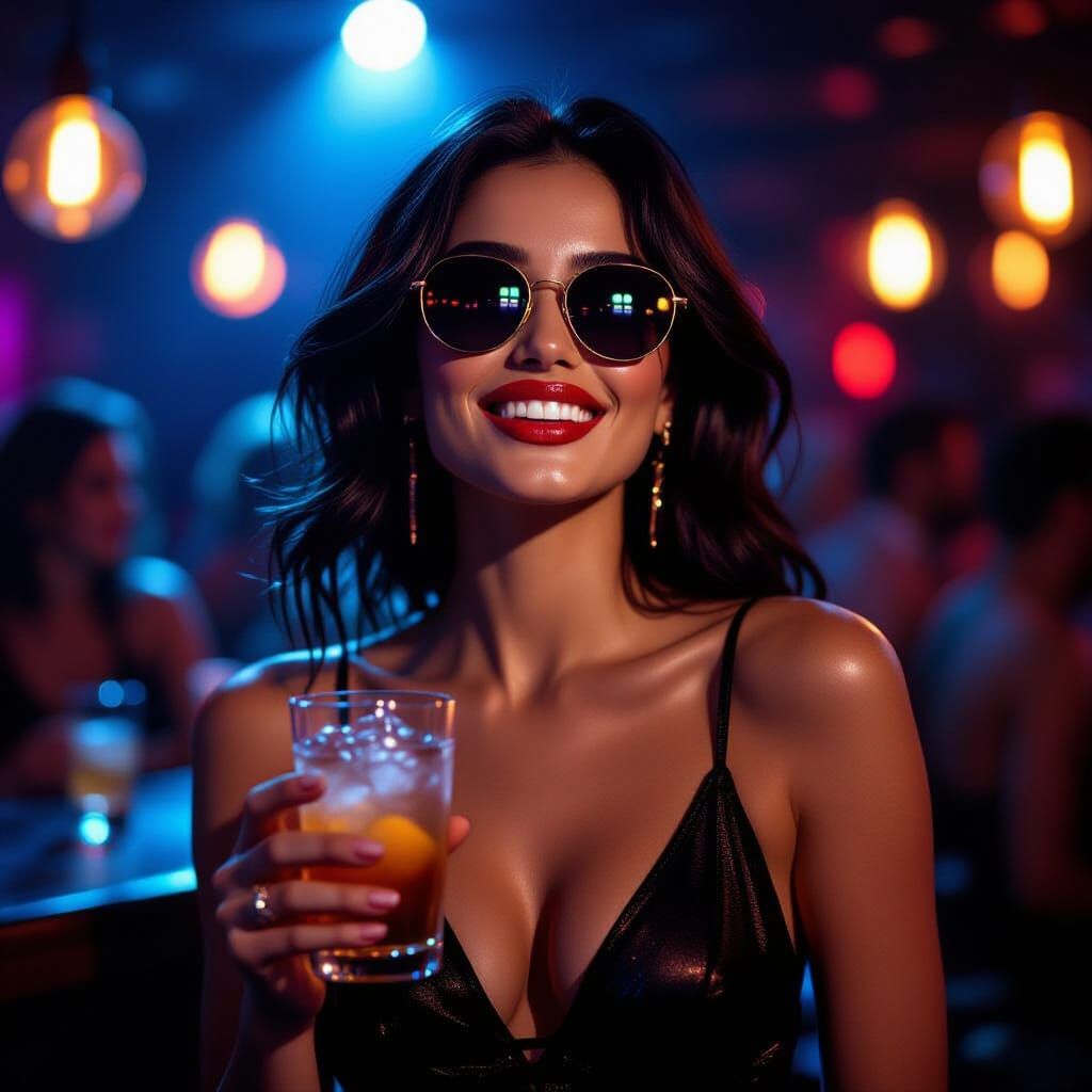Nightclub Dancer in Photorealistic Style