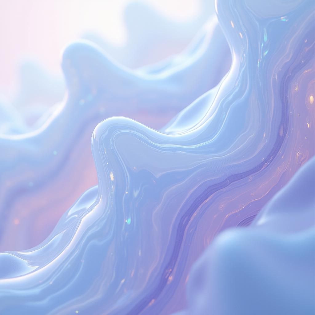 Abstract Gelatinous Substance in Op Art Style