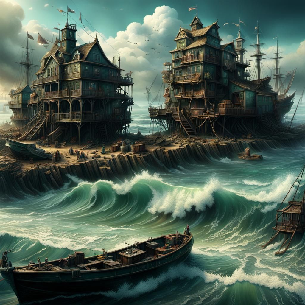 Dramatic Flotsam and Jetsam Digital Painting