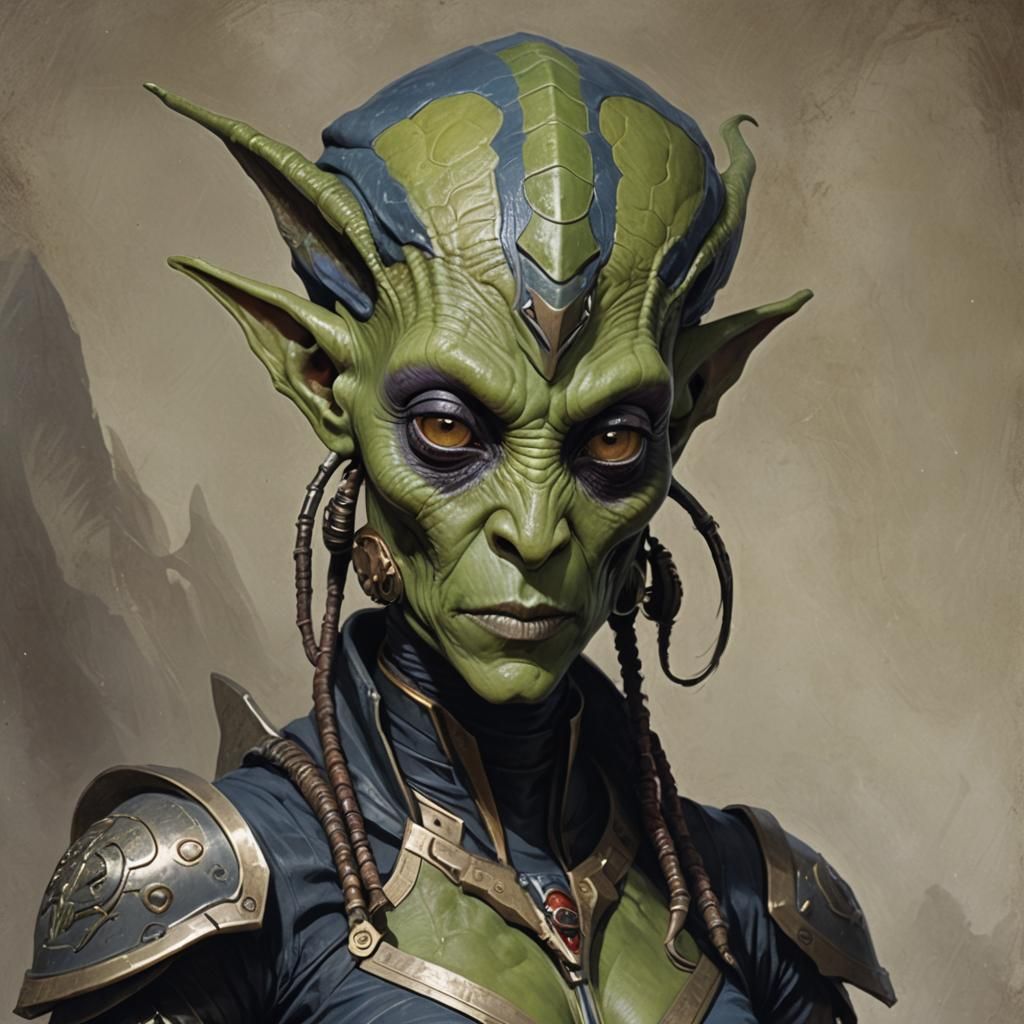 Androgynous Alien Hybrid in Horror Style