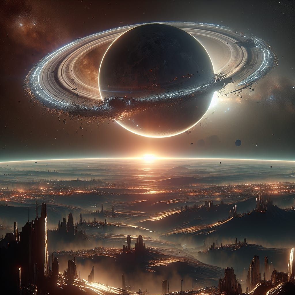 Ringworld Civilization Survives Cataclysm in Digital Matte P...