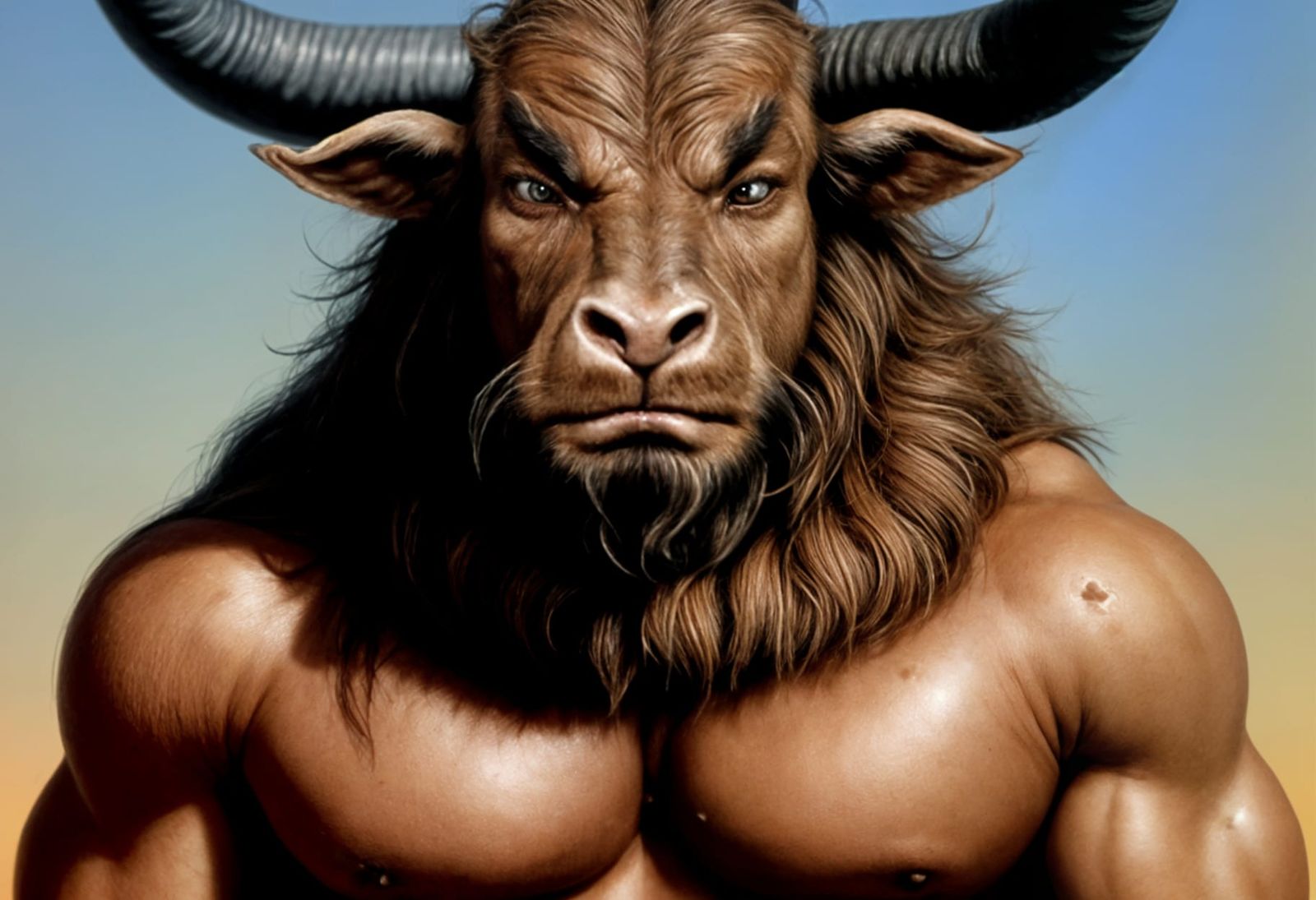 Majestic Minotaur Stands as Ancient Greek Monument