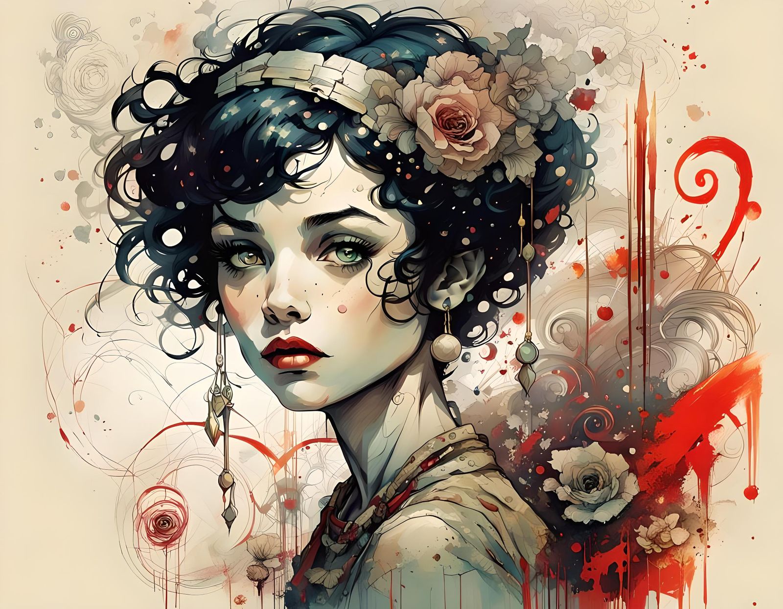 Stunning Realistic Portrait of a Mystical Goddess