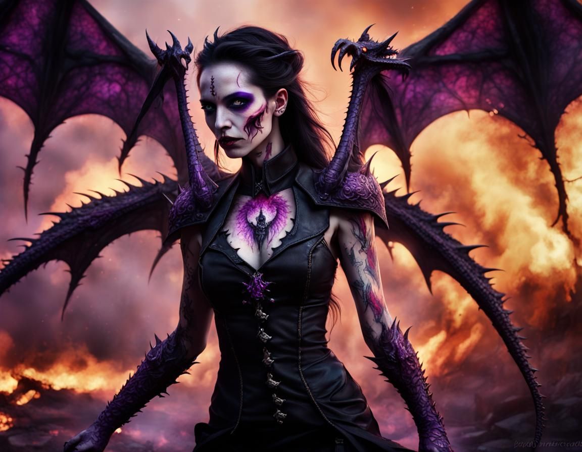 Transylvanian Vampire Dragon with Cracked Fire Skin