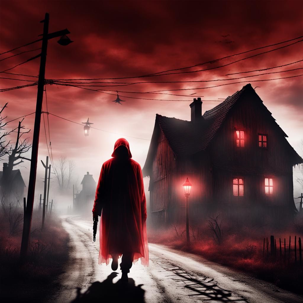 Ghostly Soldier in Haunted Post-Apocalyptic Village