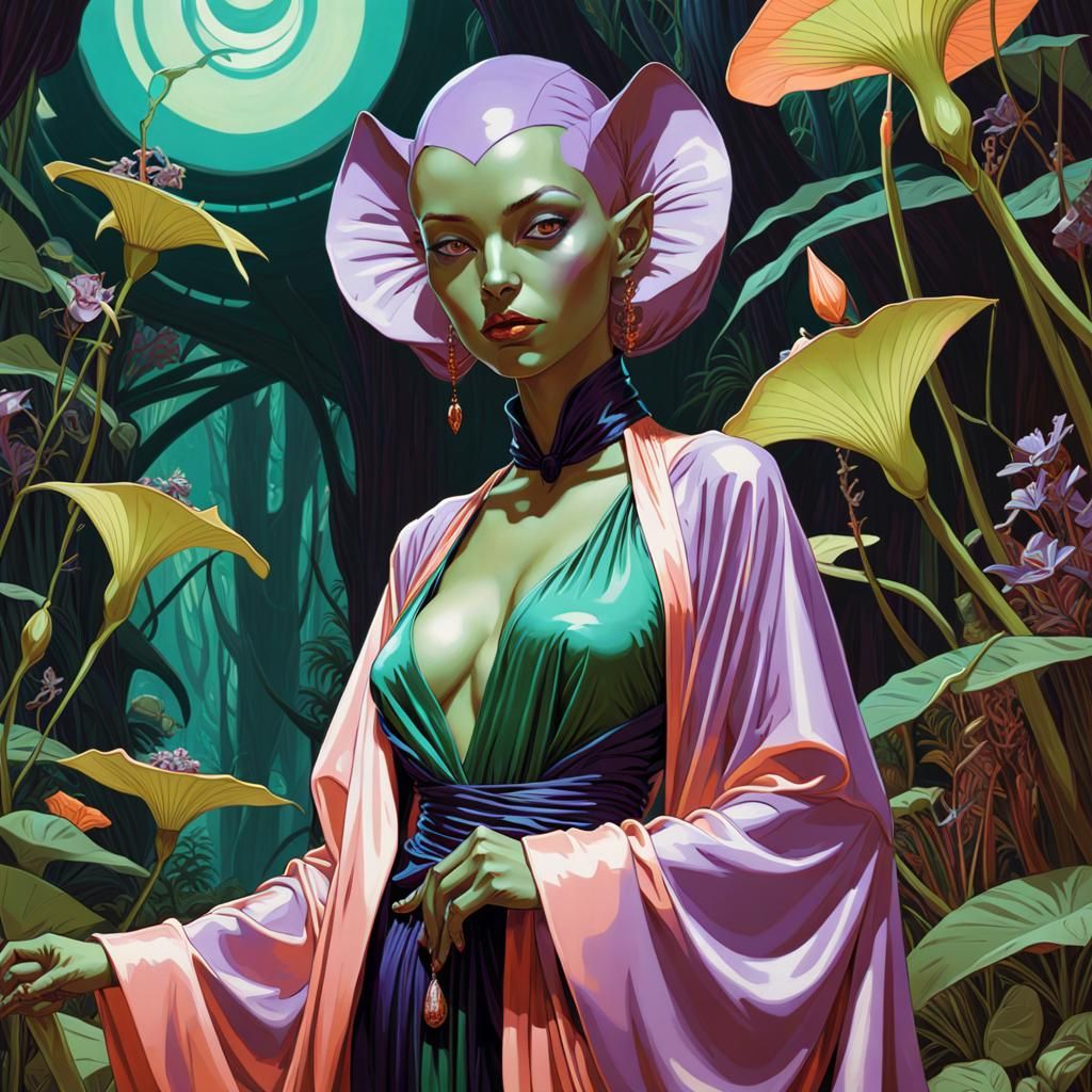 Purple Goblin Warlocks in a Carnivorous Rainforest