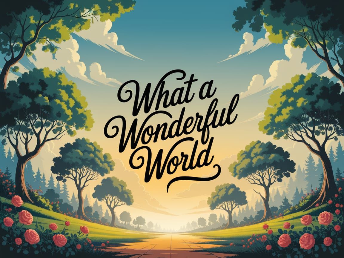 Lush Forest with Red Roses and Wonderful Message