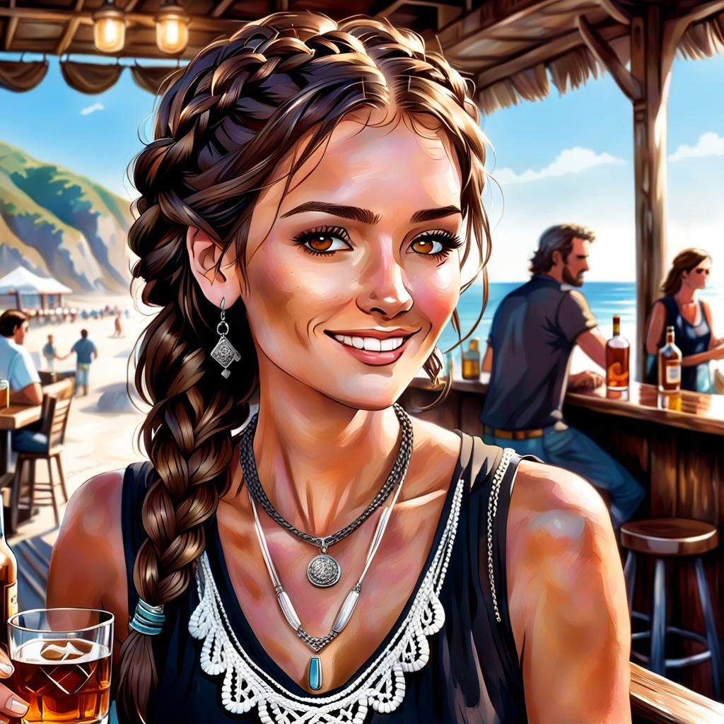 Whiskey Woman: Beach Bar Gypsy in Soft Colors