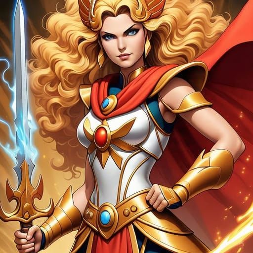 She-Ra Anime Style Character Illustration