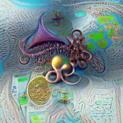 Octopus in Octagon: A Surreal AI Creation