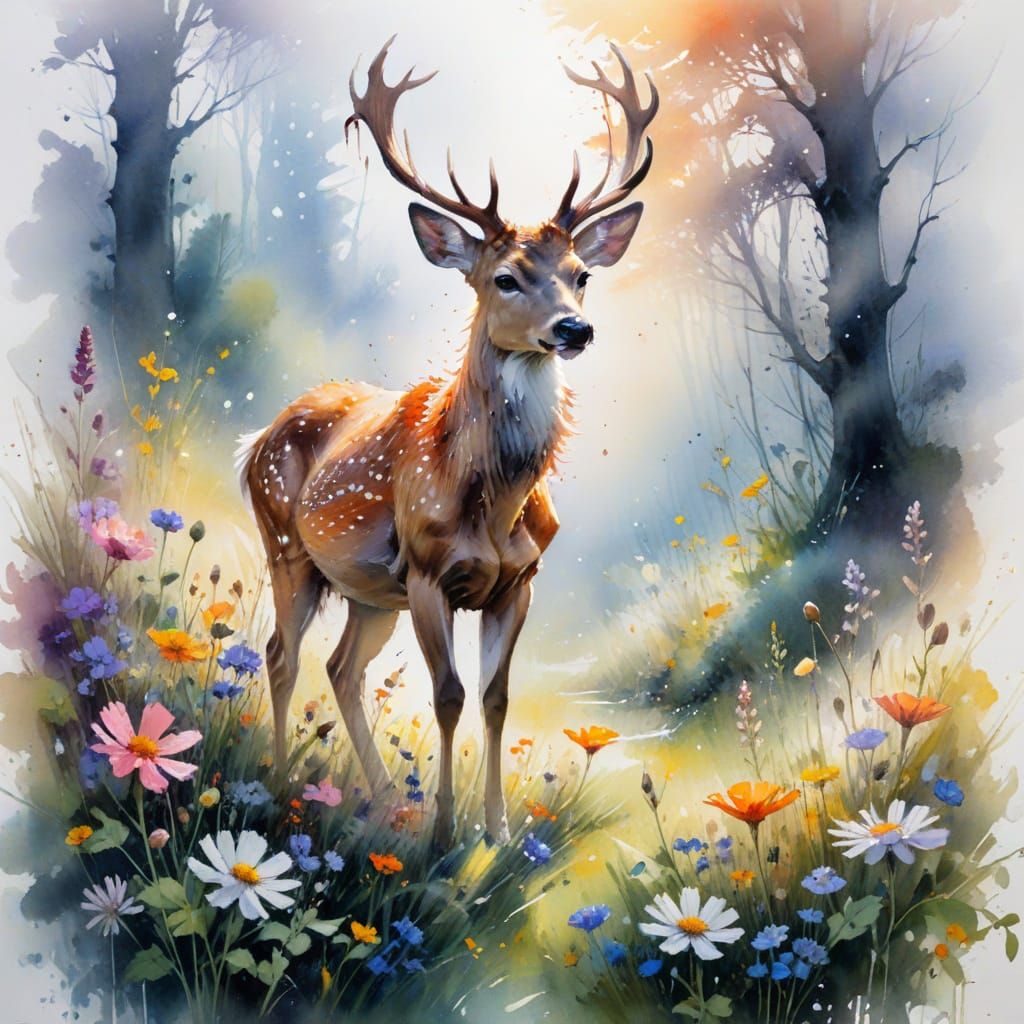 Whispers of Enchanted Wildflowers in Ethereal Light