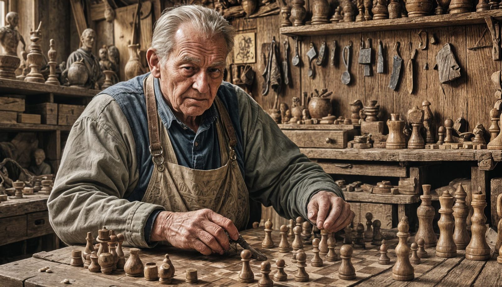 Woodcarver Creates Civil War Chess Set in 3D