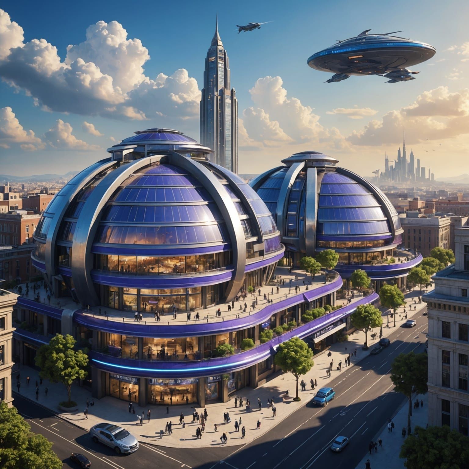 Futuristic City on Nova Conti: A Digital Painting