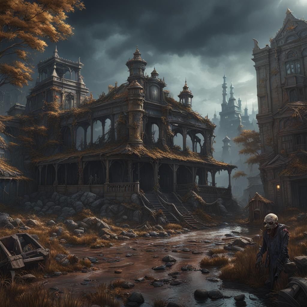 Detailed Zombie Fantasy Concept Art