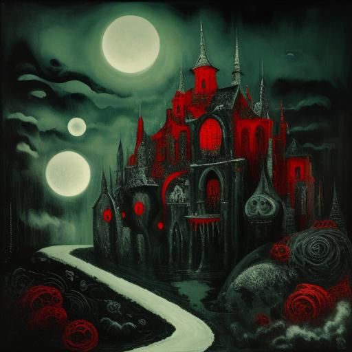 Abstract World in Black and White Surrealism